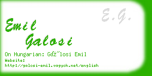 emil galosi business card